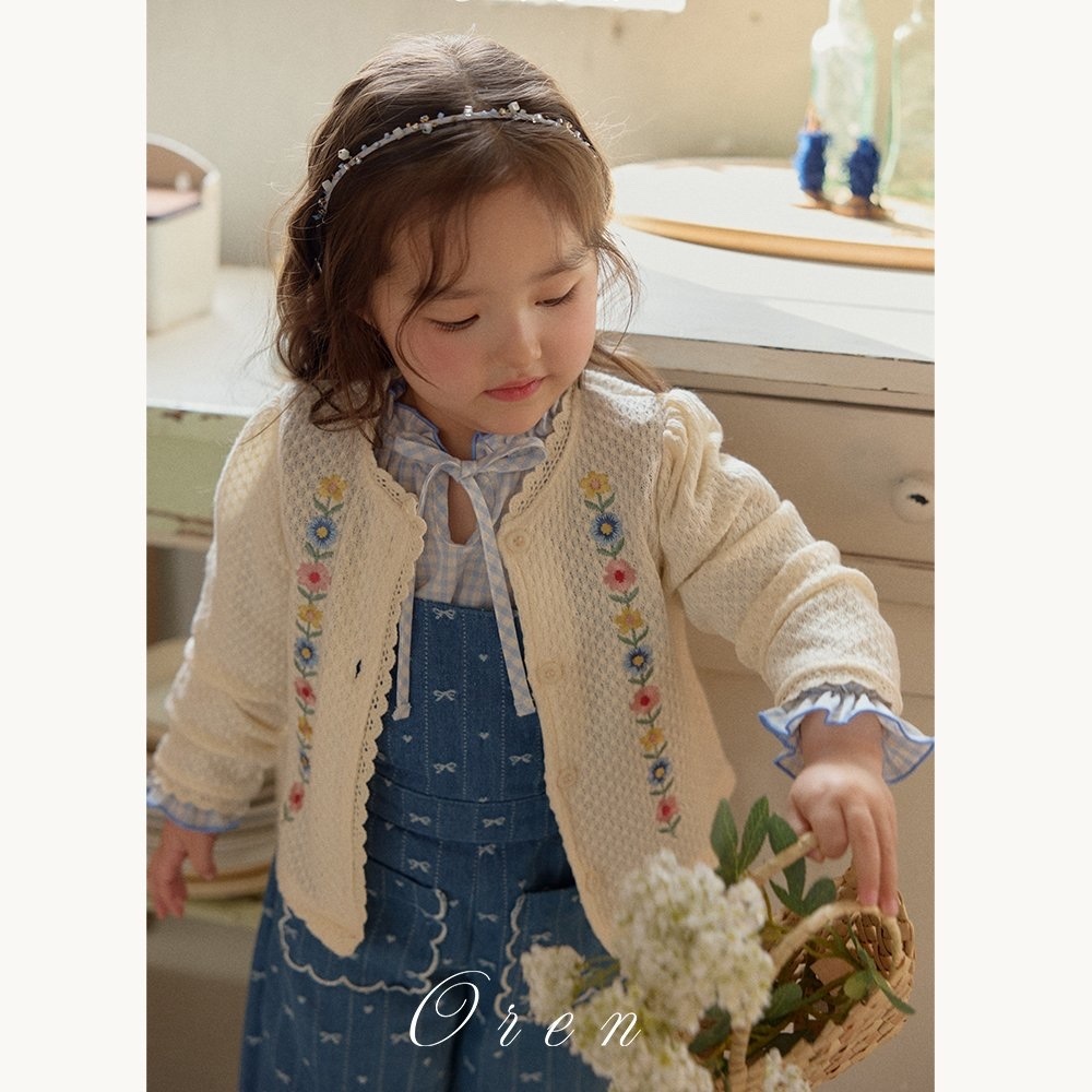 Oren Colette Floral Embroidered Cardigan