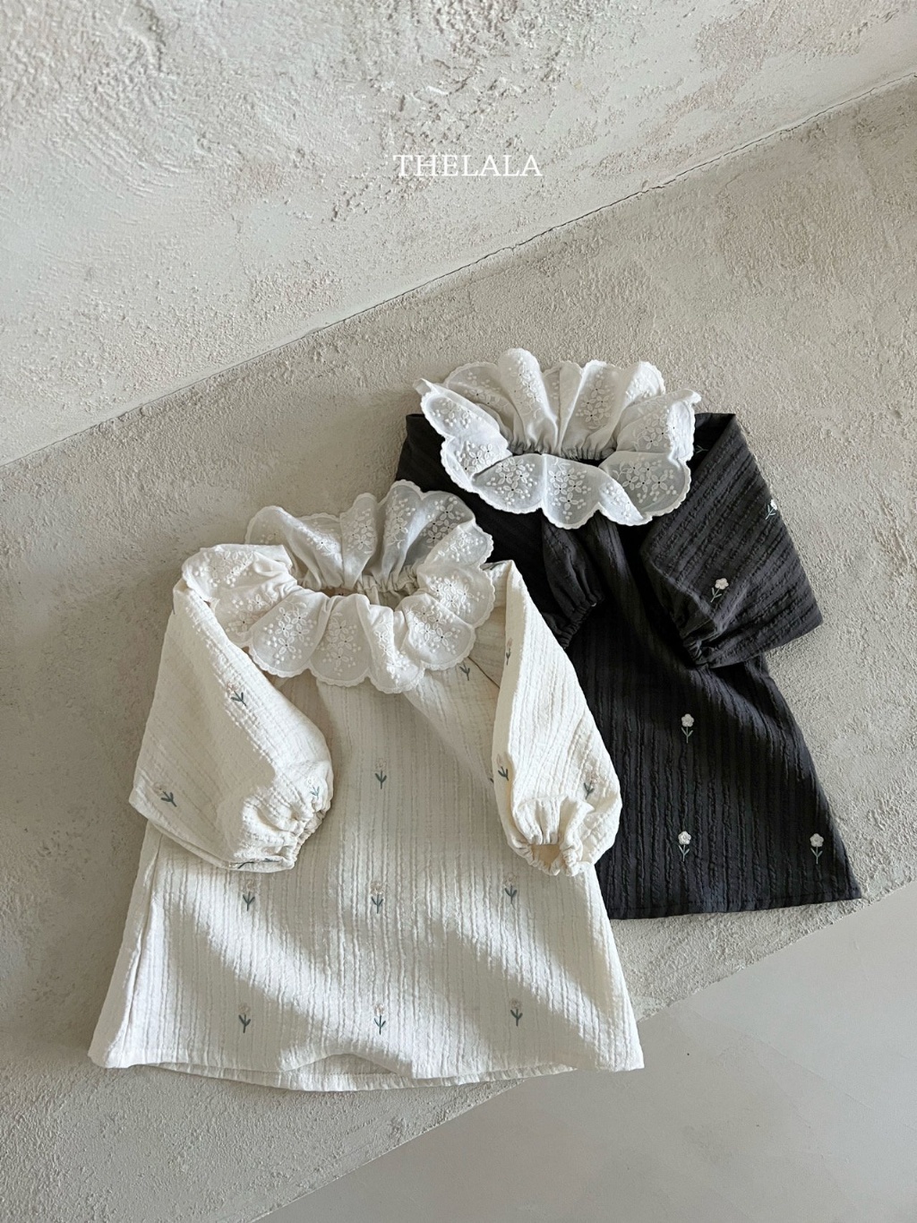 正韓春lalla 小童小白花洋裝