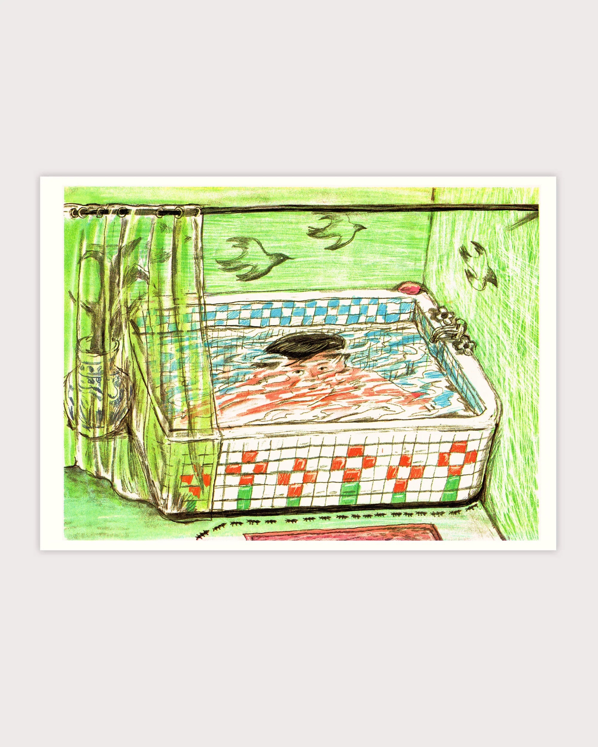 Jumbo Press - Bathroom A3 Print (Limited Edition) by David Huang