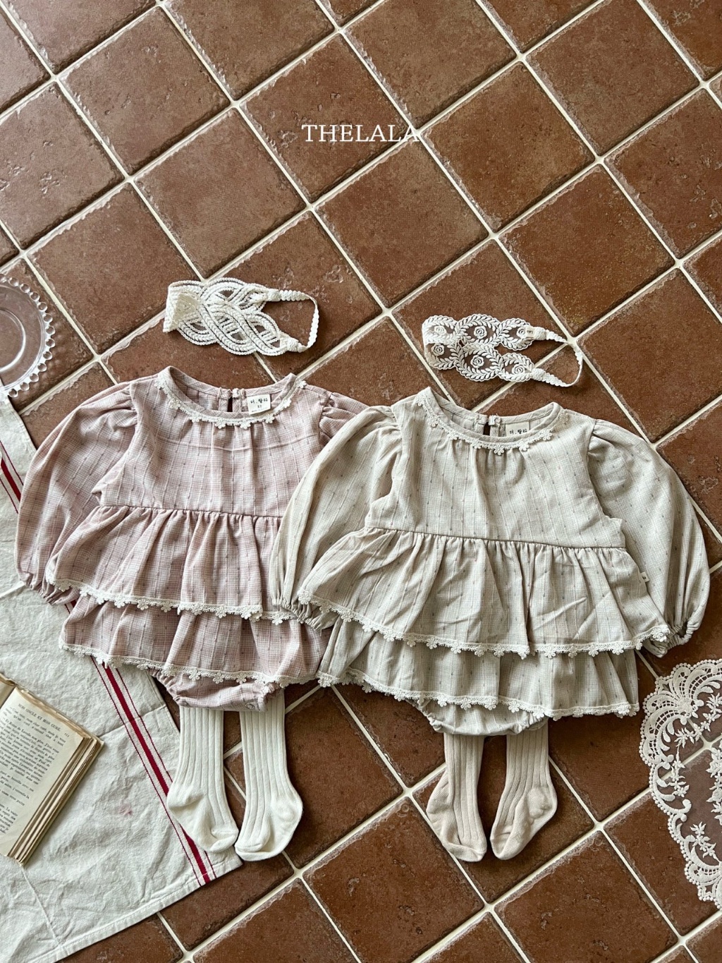 正韓春lalla 嫩嬰田野小白花包屁衣