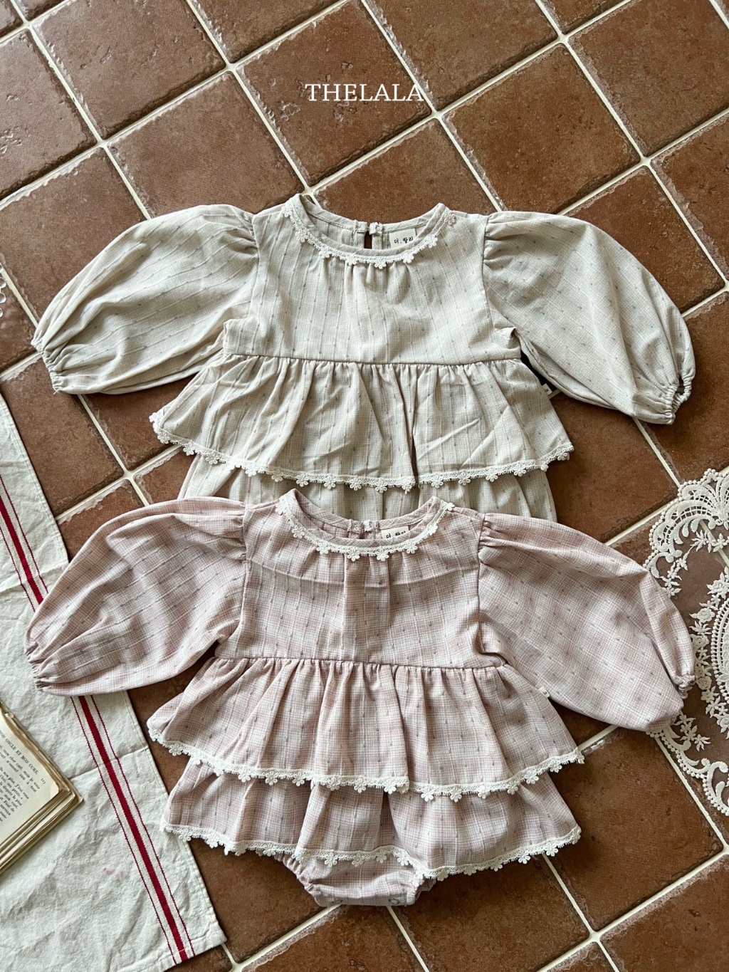 正韓春lalla 嫩嬰田野小白花包屁衣