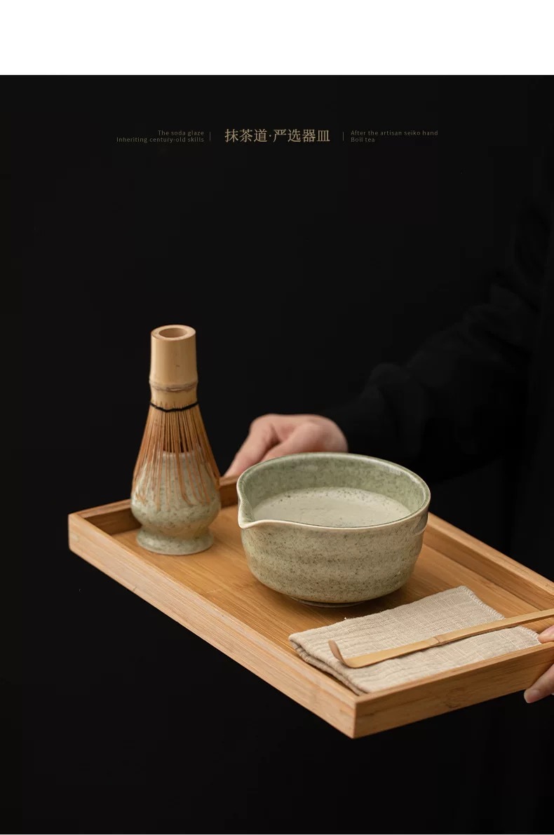 【 5/1收單 】抹茶團 葉間抹茶陶瓷碗 套組（中國製）