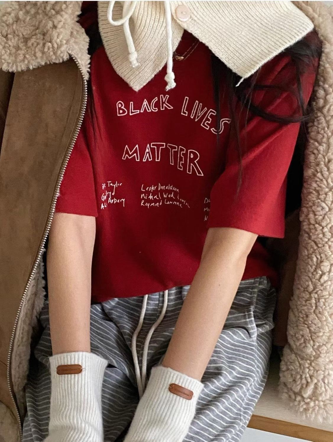 新年限定 回饋系列🧧 Fleece lined lettering tee