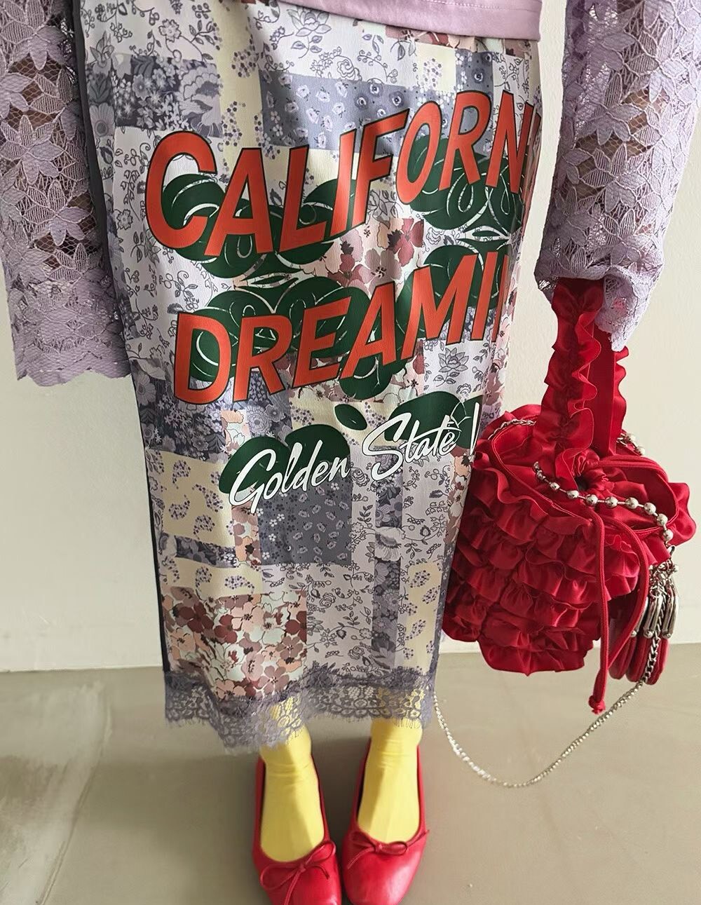 CALIFORNIA花布長裙