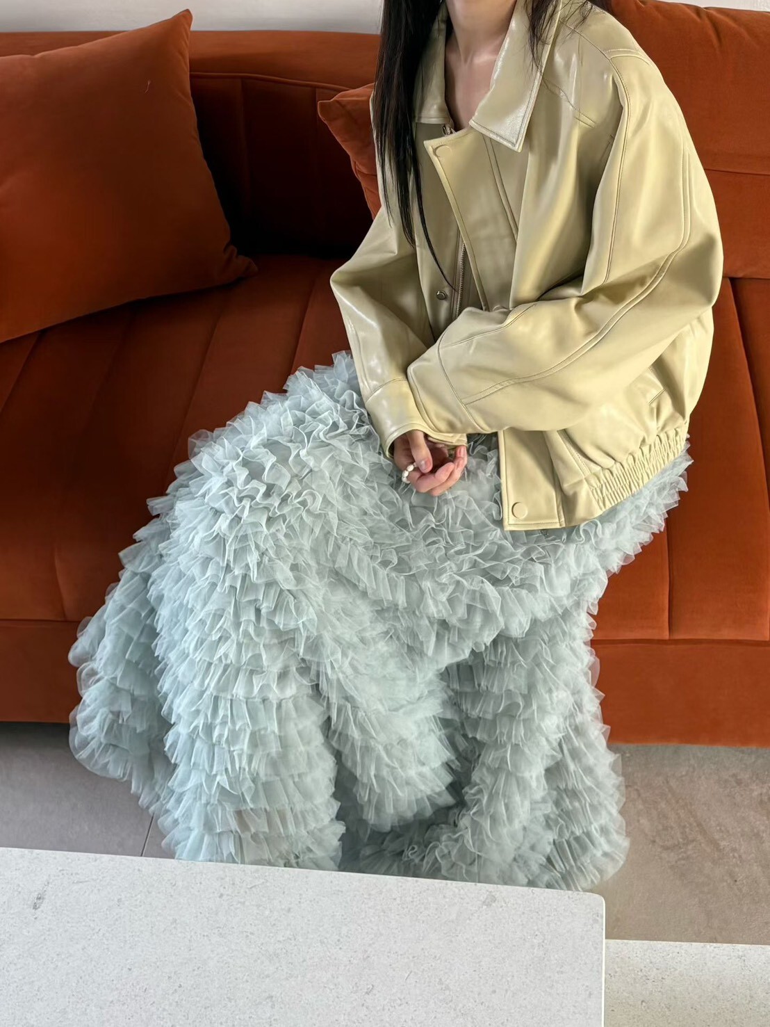 皮質縮腰夾克