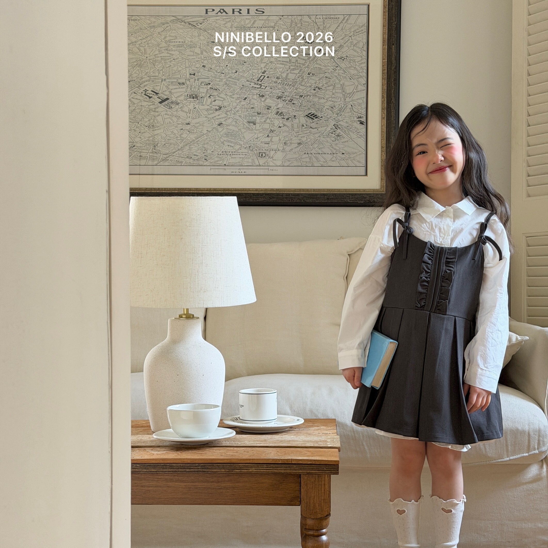 90-130 百褶吊帶洋裝