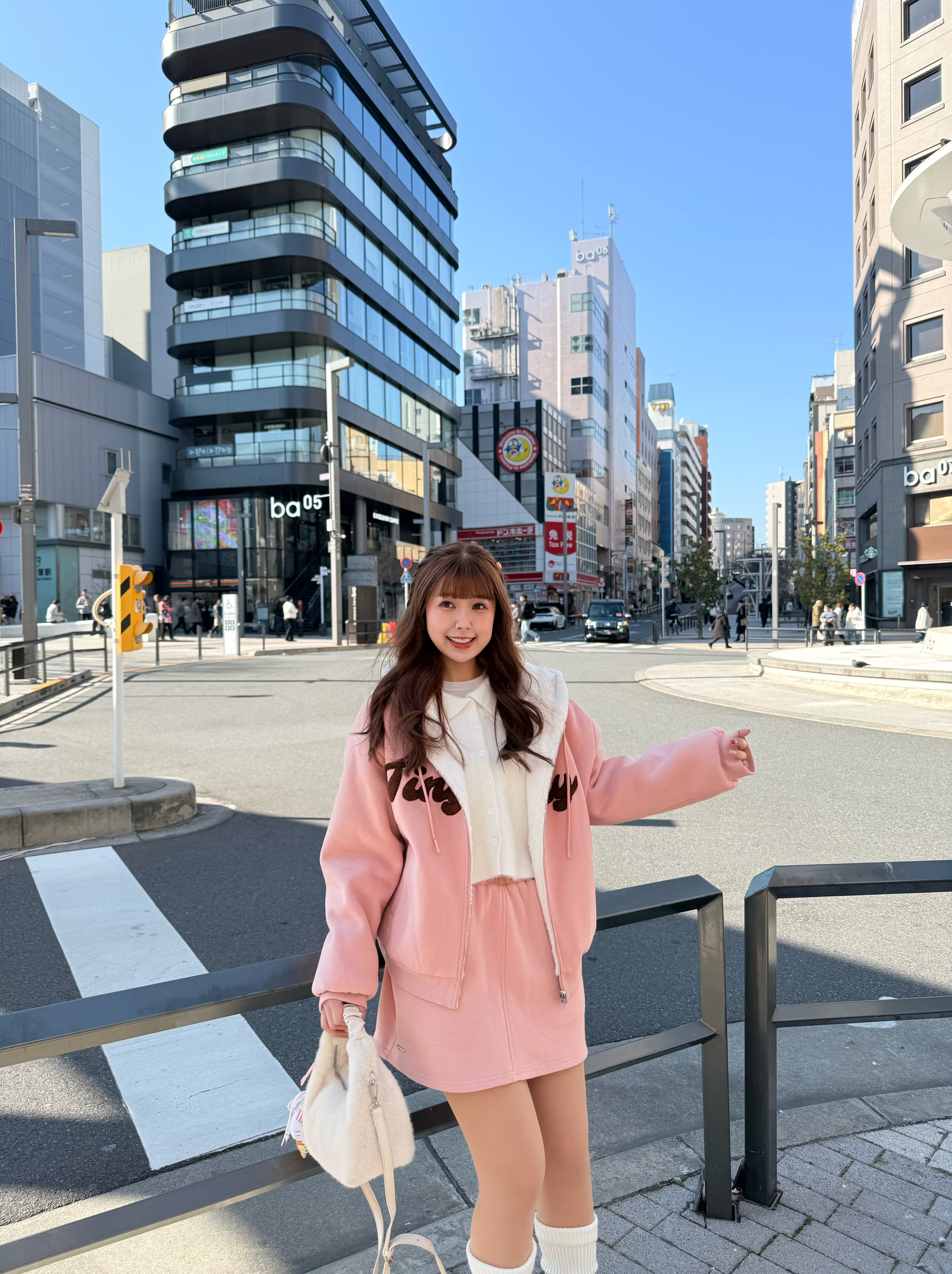 【自訂款】品牌立體刺繡雙面穿連帽毛外套 - 粉