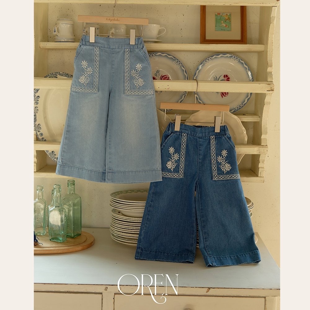 Oren Floral Denim Pants