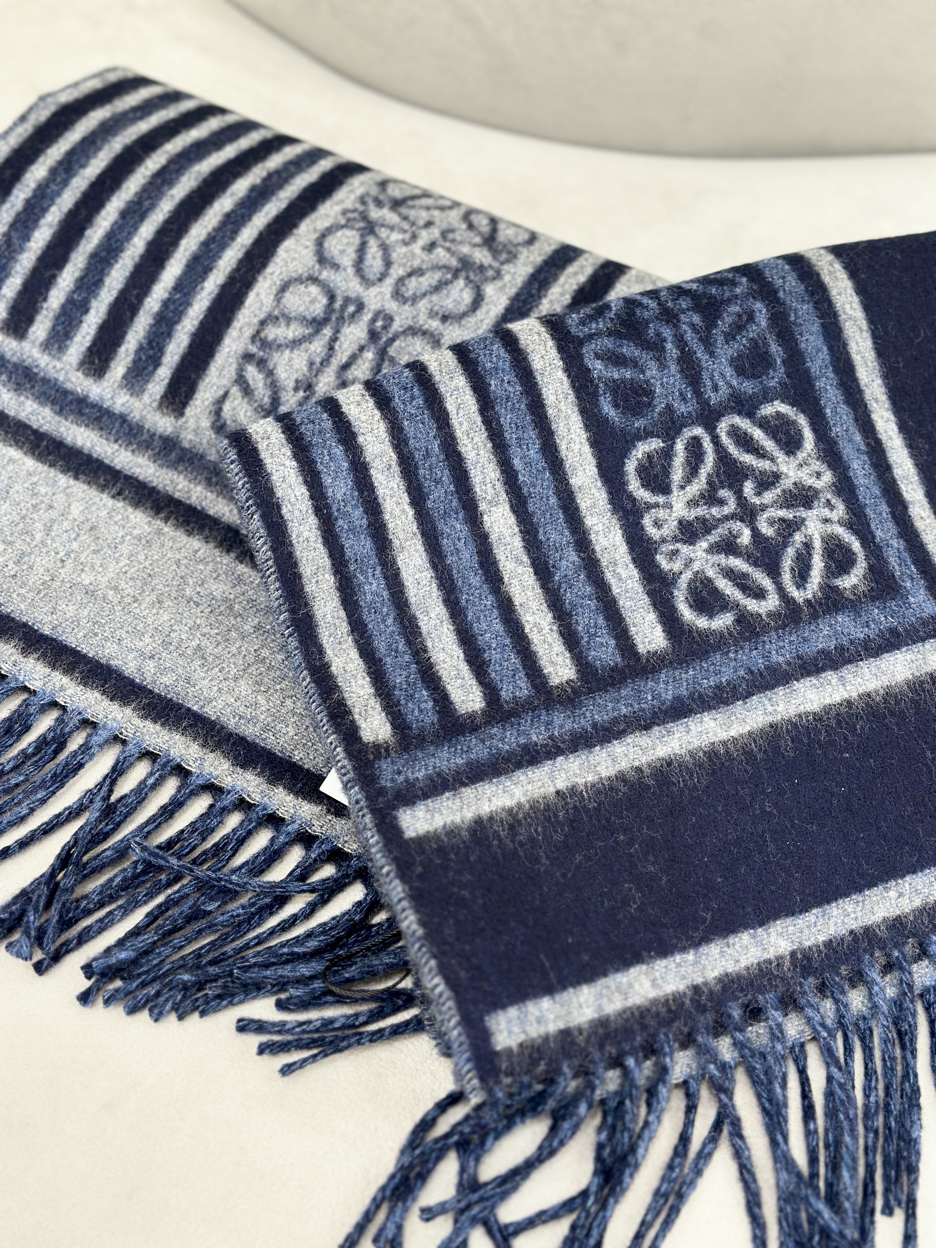 LOEWE Anagram Scarf with Stripe
