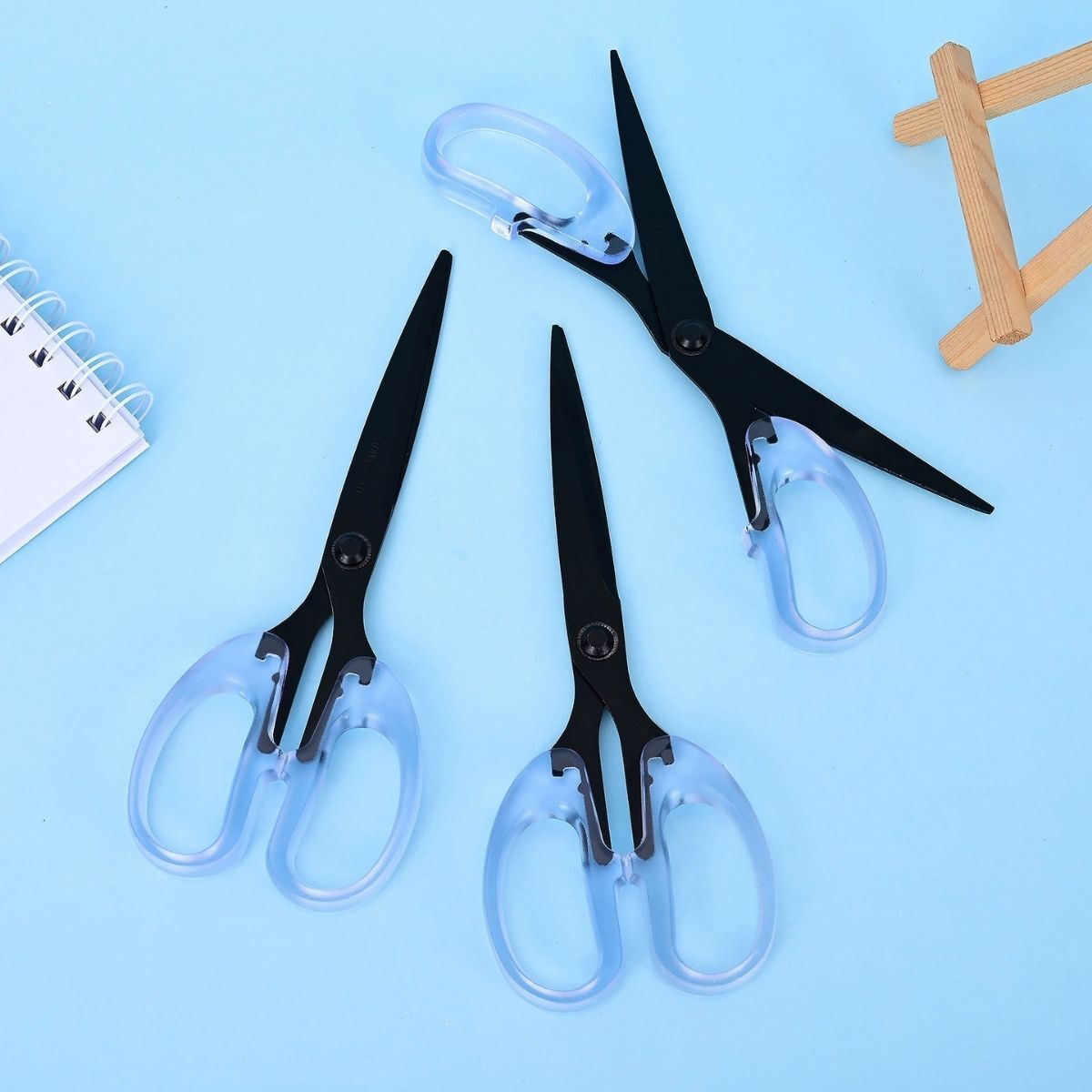 Ouile 黑武士鈦金屬剪刀 多尺寸可選｜不沾膠利剪 辦公剪刀 美工剪刀 手作剪 紙箱剪 家用剪刀【輕鬆購五金百貨】