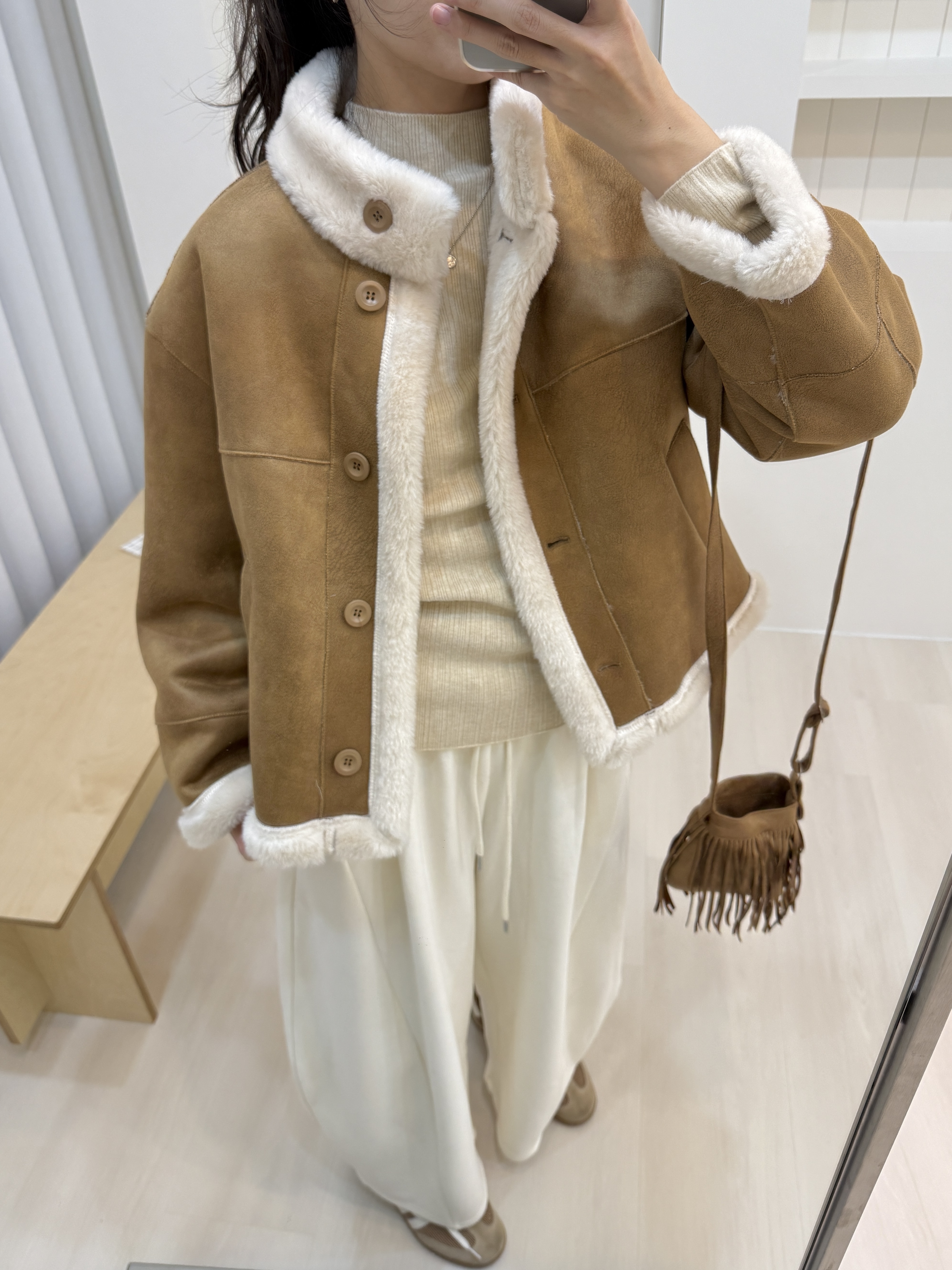 立領全鋪毛外套附包包*2色