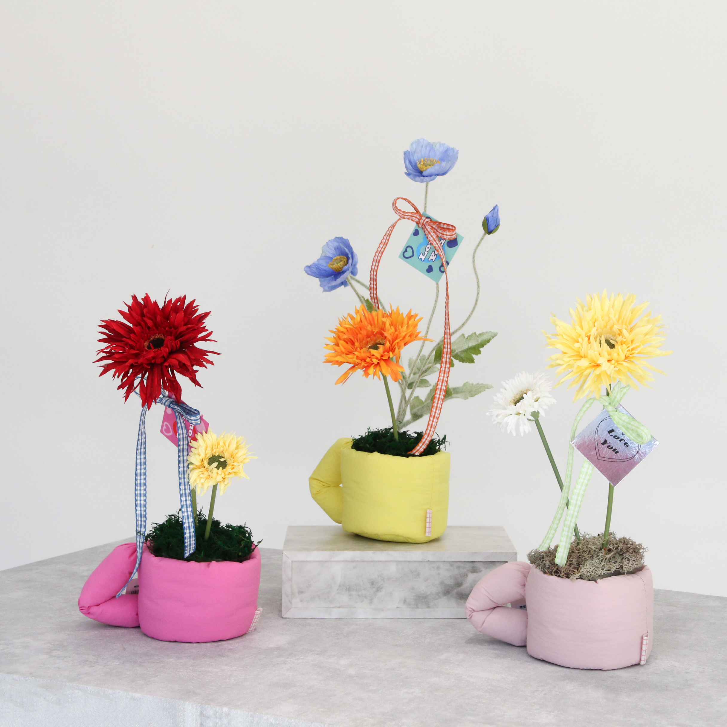 藝術盆花 戀愛小花杯 5款 (附提袋)