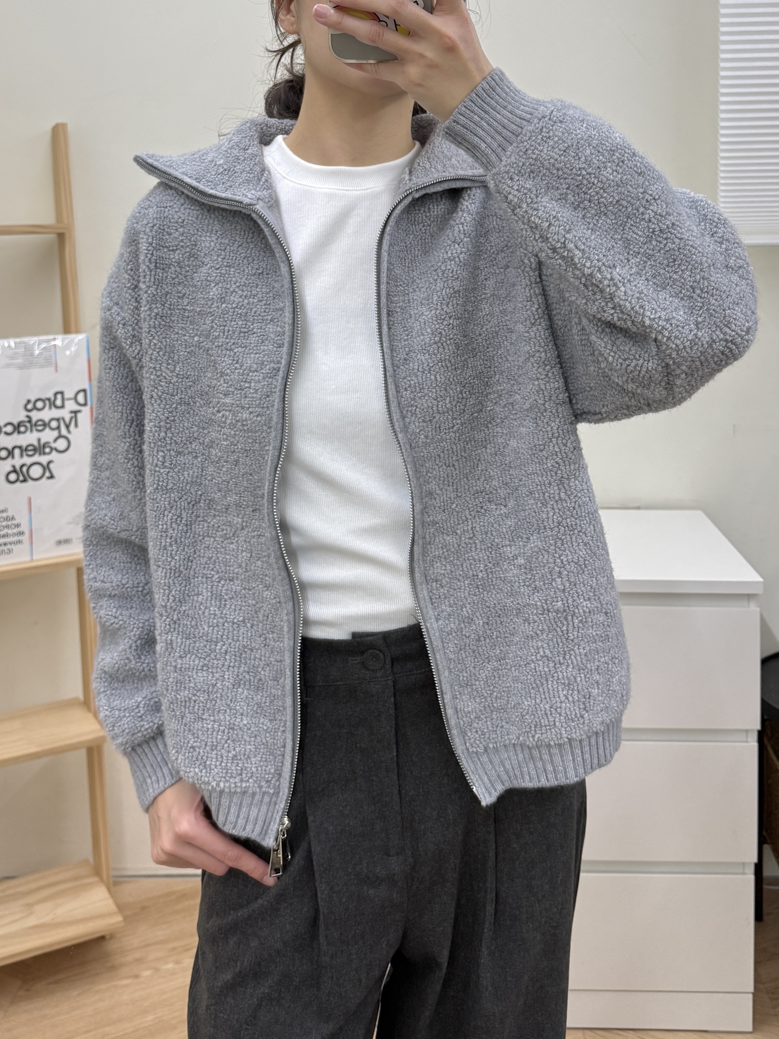 雙拉鍊毛巾布外套*2色