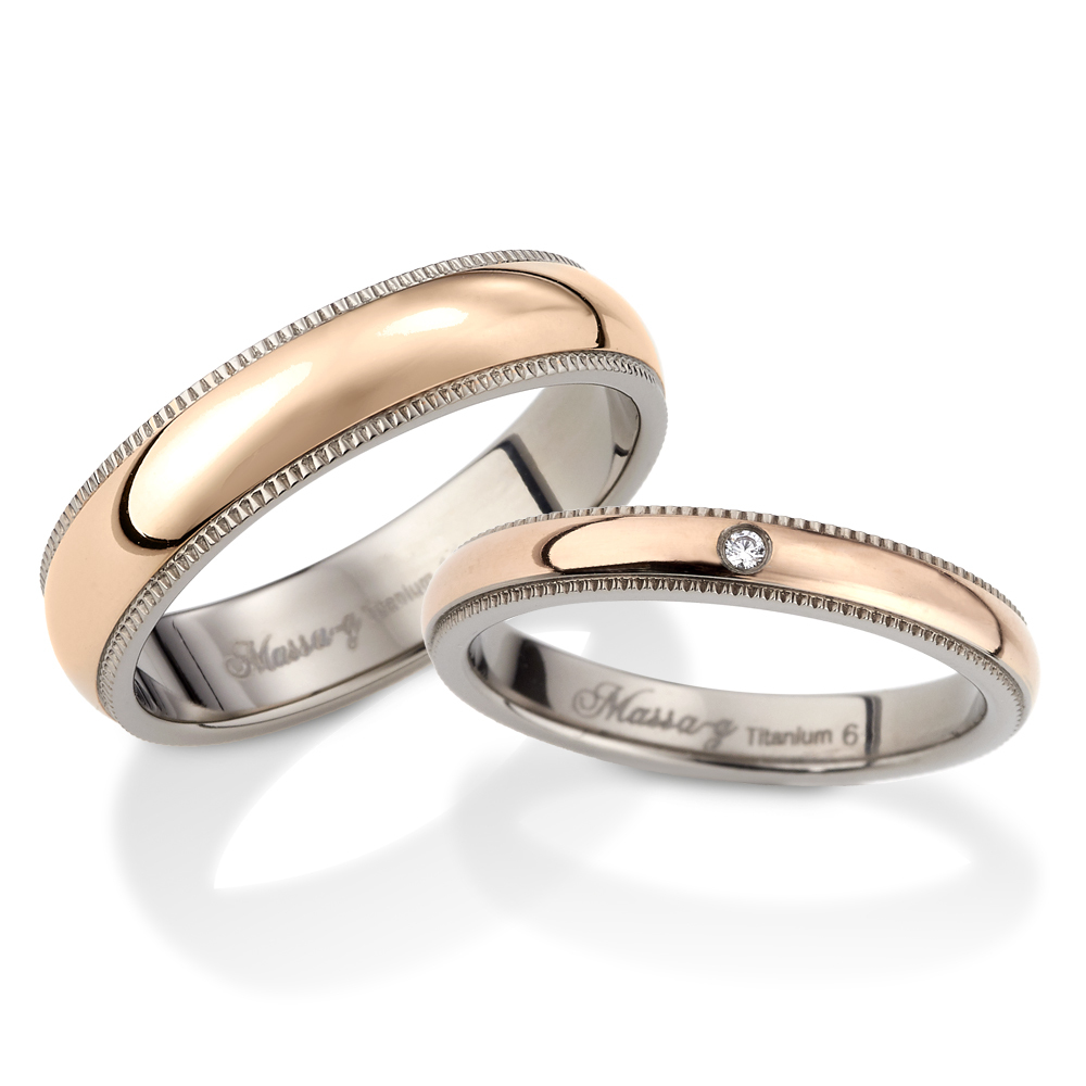 MASSA-G DECO系列 真愛光年-宇宙恆星 鈦金對戒-玫瑰金