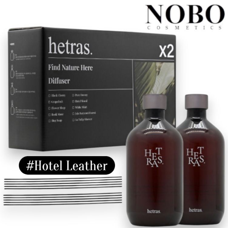 韓國人氣香氛 - 室内高級擴香瓶 #Hotel Leather [酒店皮革] 禮盒二件庄 (500+500ml) (平行進口)