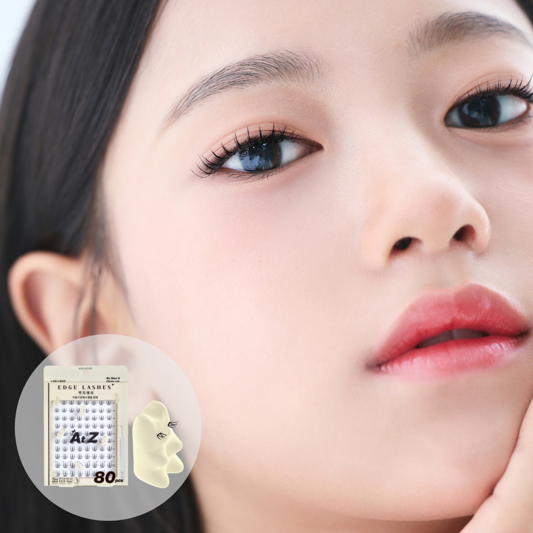 SOO ADOR｜一貼即用Clean Cut 分束式免膠睫毛 - 內附睫毛夾 （80片裝）｜6款入