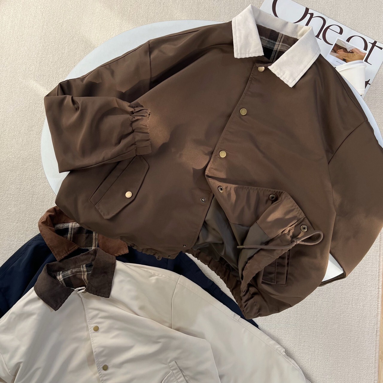 9289 尼龍排釦外套