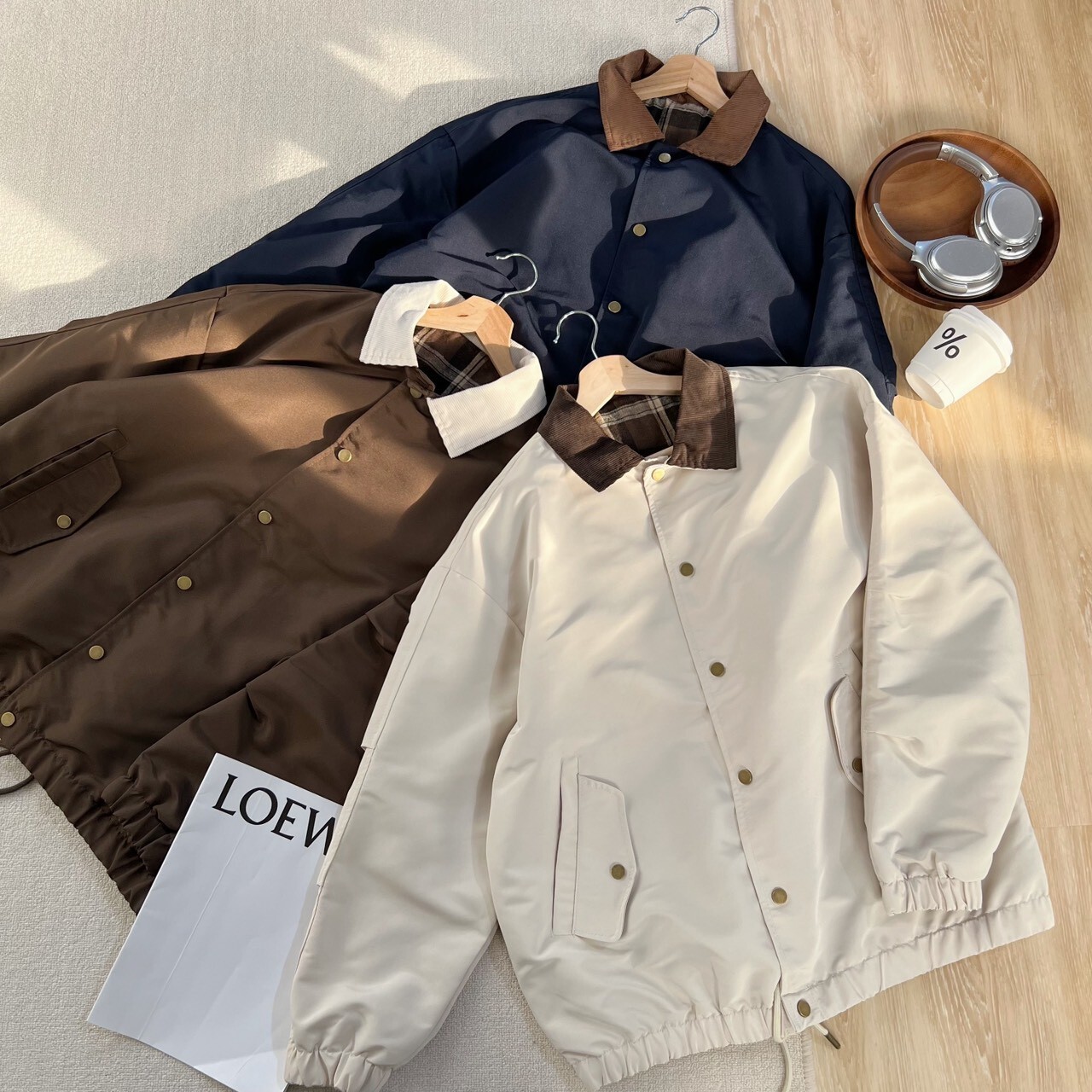 9289 尼龍排釦外套