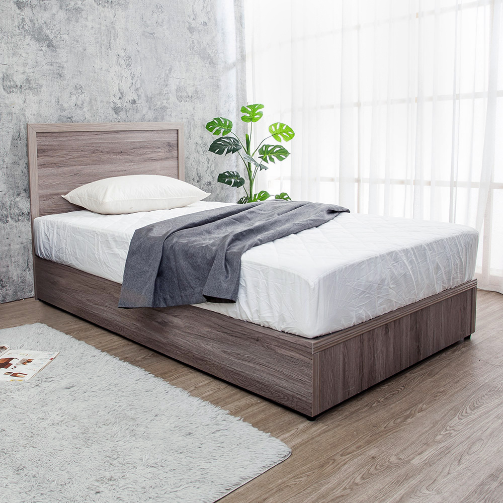 米恩3.5尺單人床房間組-3件組-床頭片+六分床底+A1舒柔緹花床墊(六色可選)