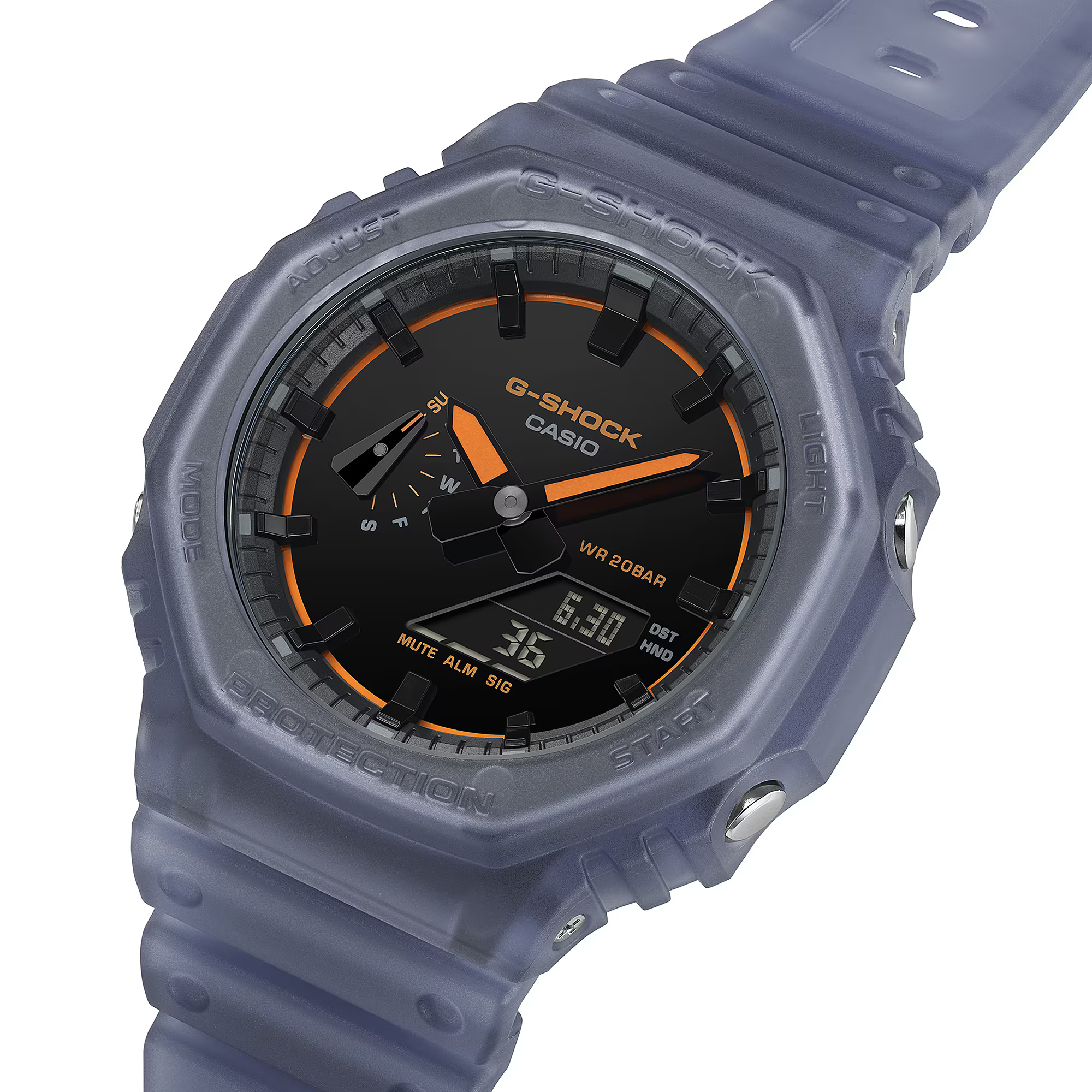 萬年鐘錶 - G-SHOCK  煙霧光影八角錶殼系列電子錶 GA-2100K-2A 錶徑 : 45.4 mm