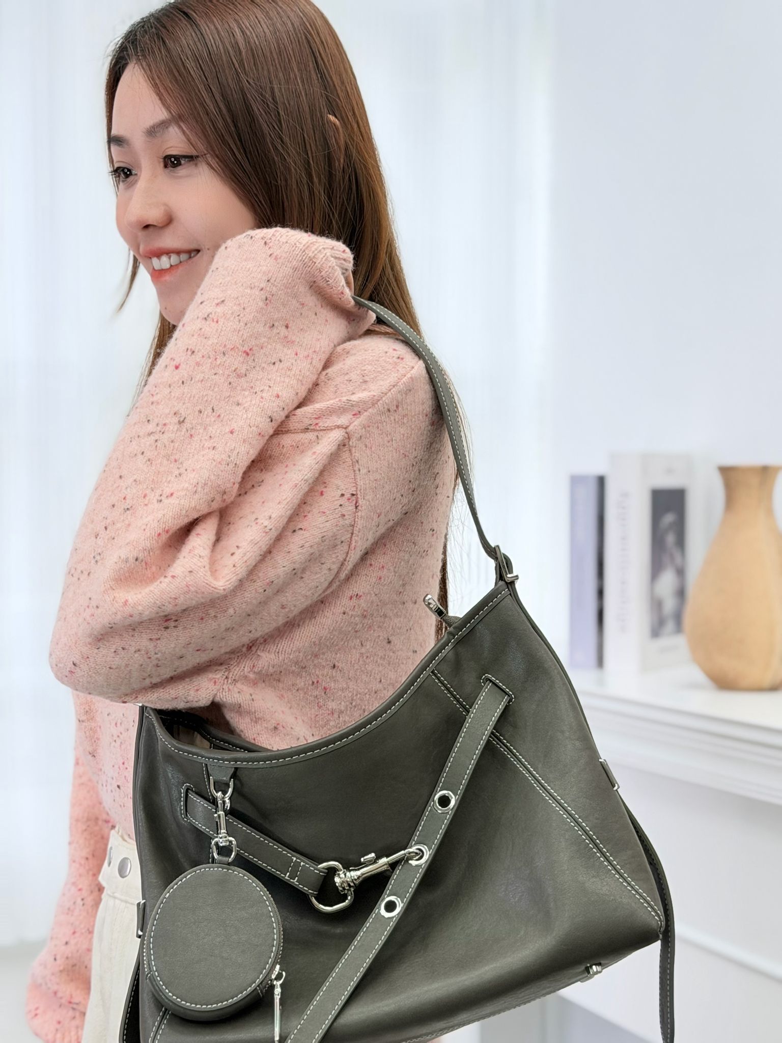 H819 油蠟皮袋（跟細袋）