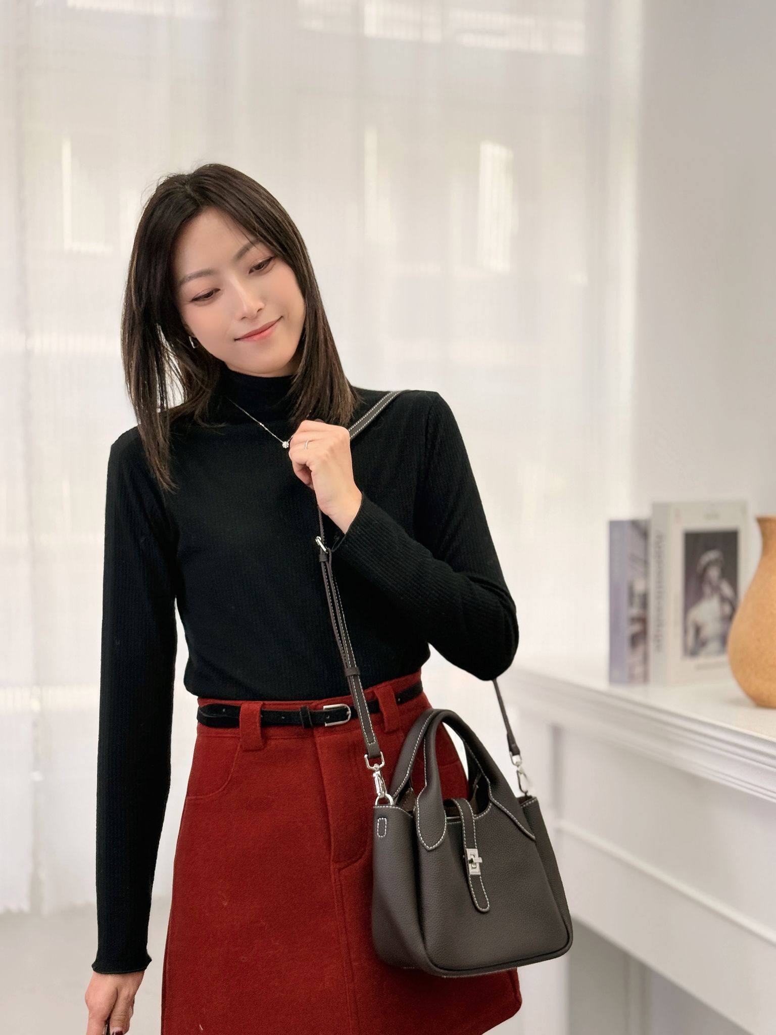 H818 荔枝紋百搭袋