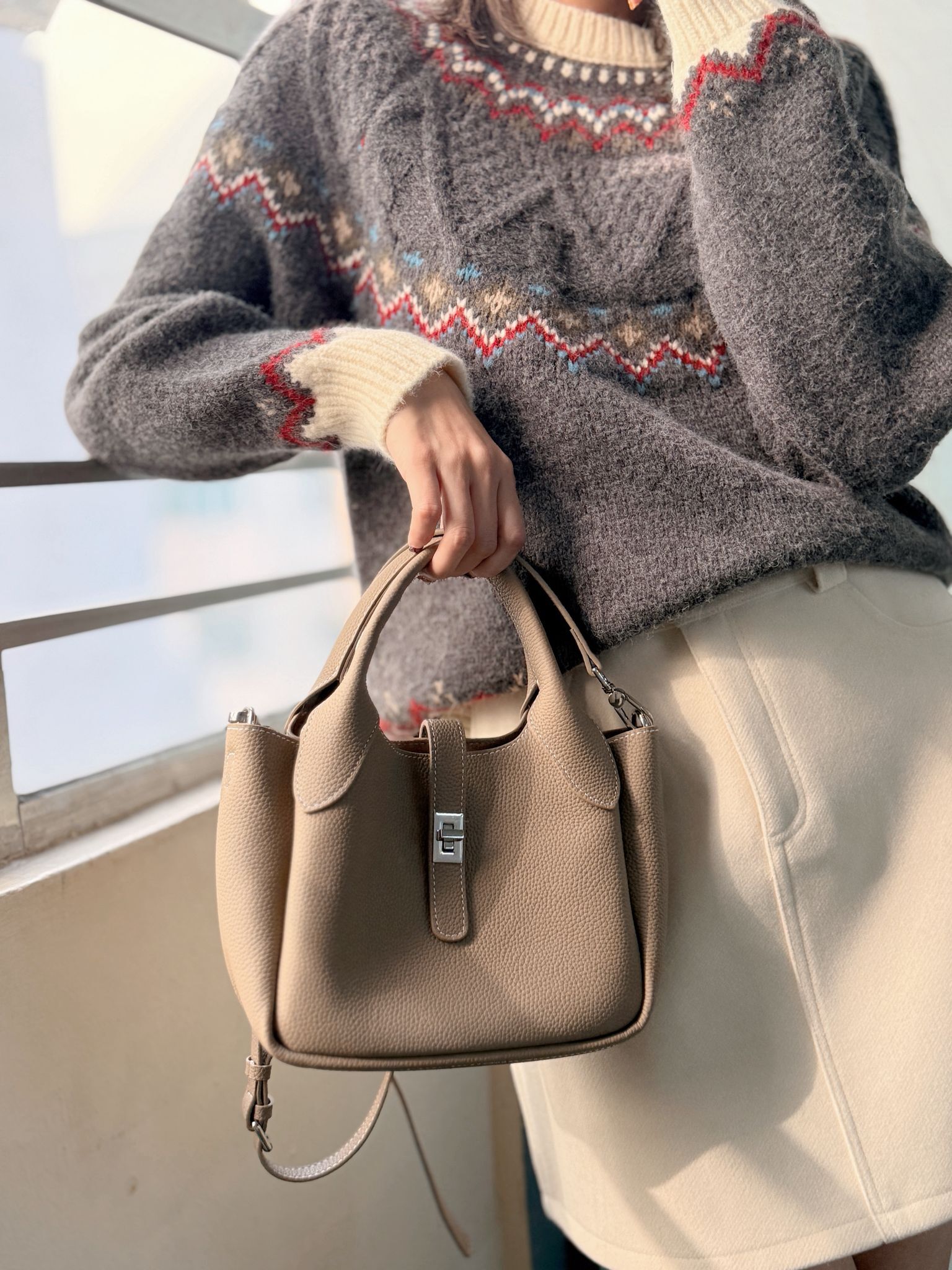 H818 荔枝紋百搭袋