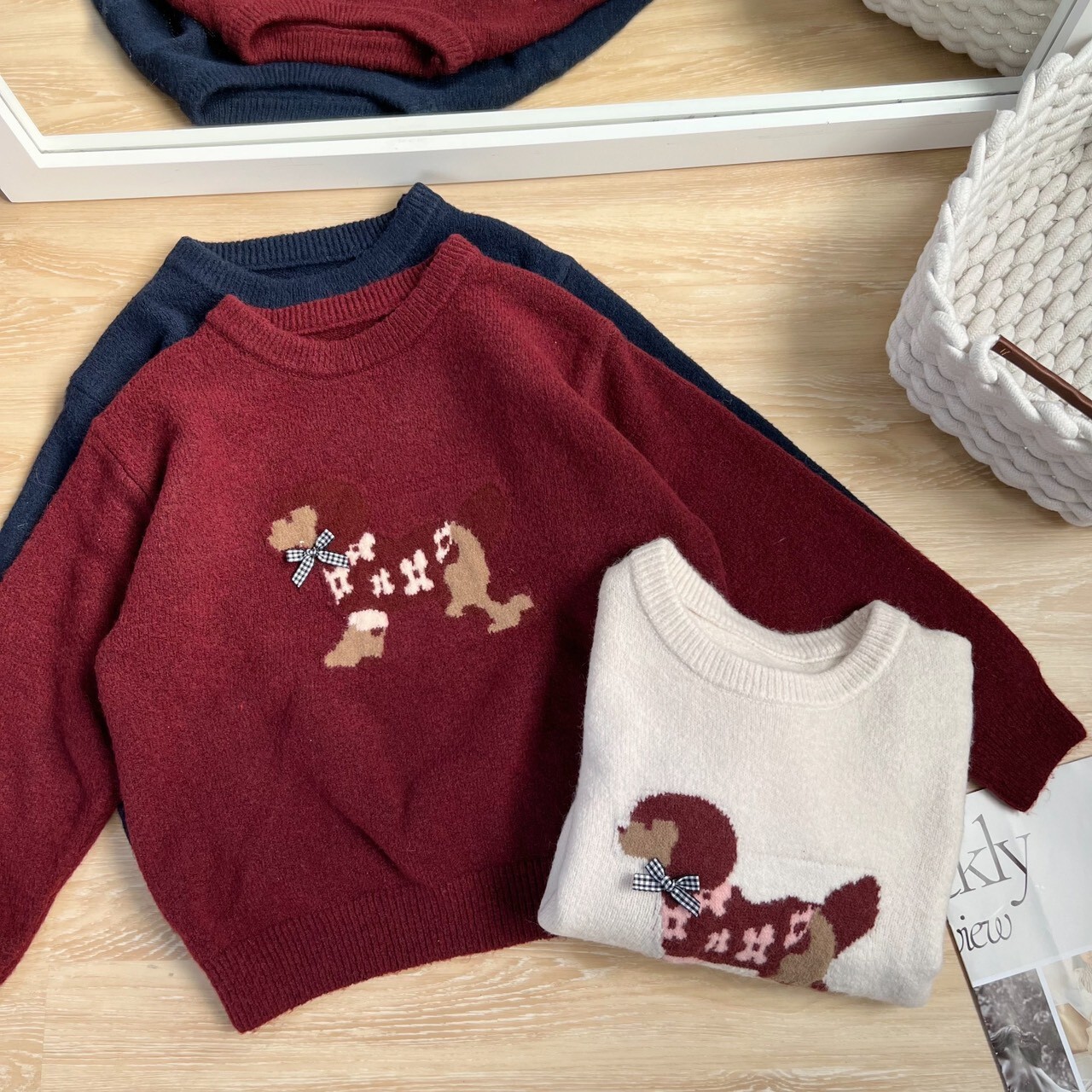 D786 蝴蝶結狗狗毛衣