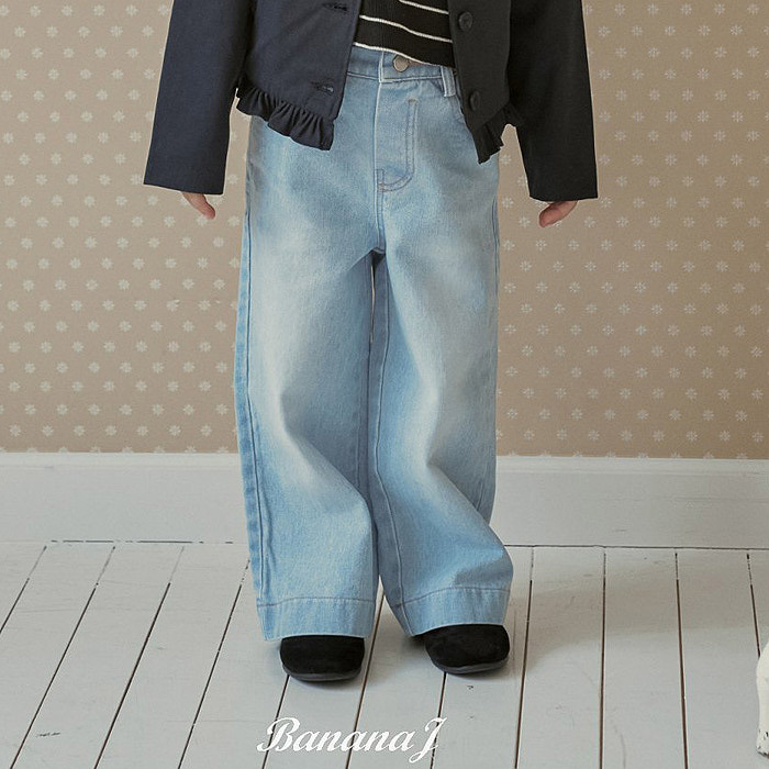 正韓春Bananaj 復古刷色原色牛仔褲