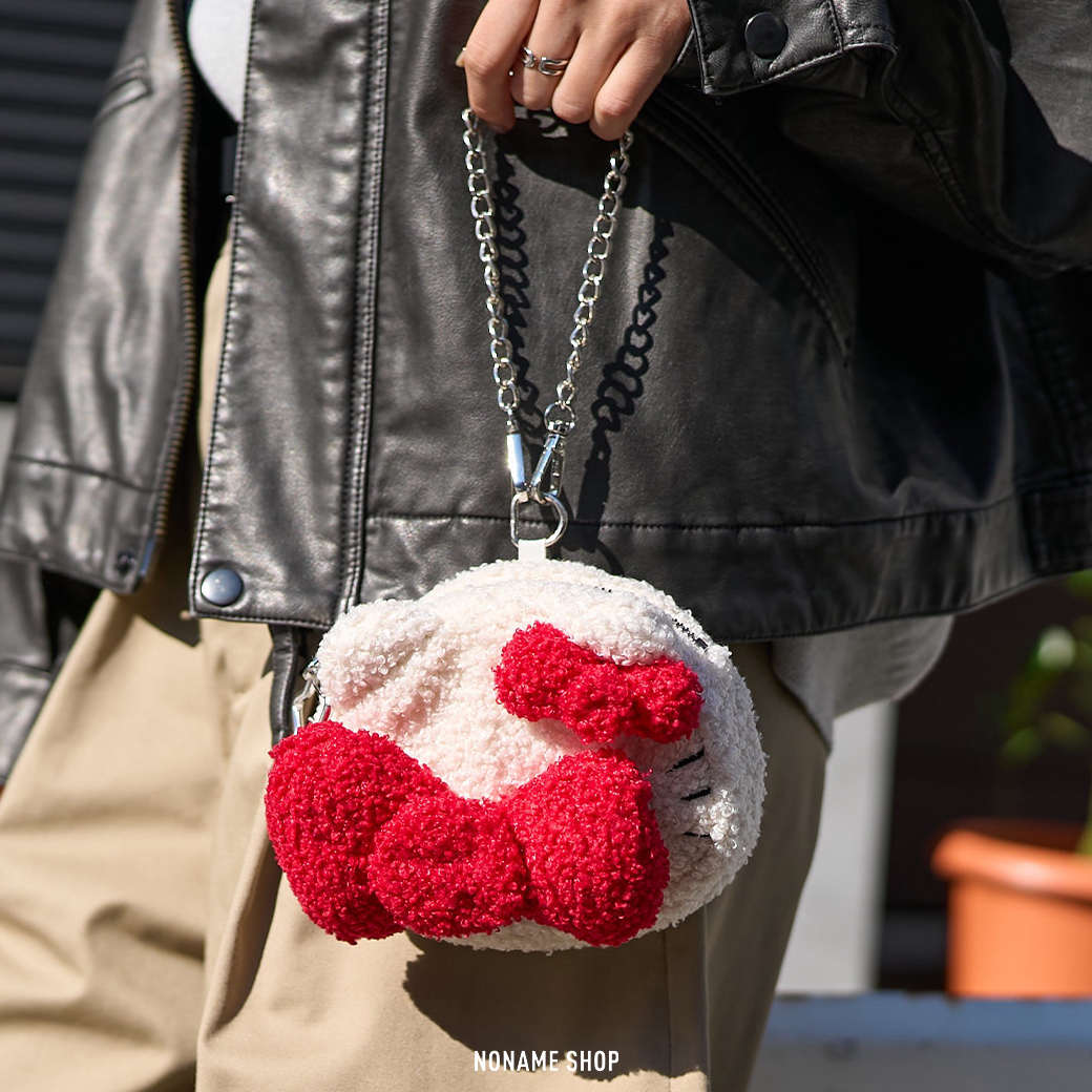 Hello Kitty X  FREAK'S STORE SANRIO 三麗鷗 凱蒂貓 毛絨 吊飾包 化妝包 側背包 兩色