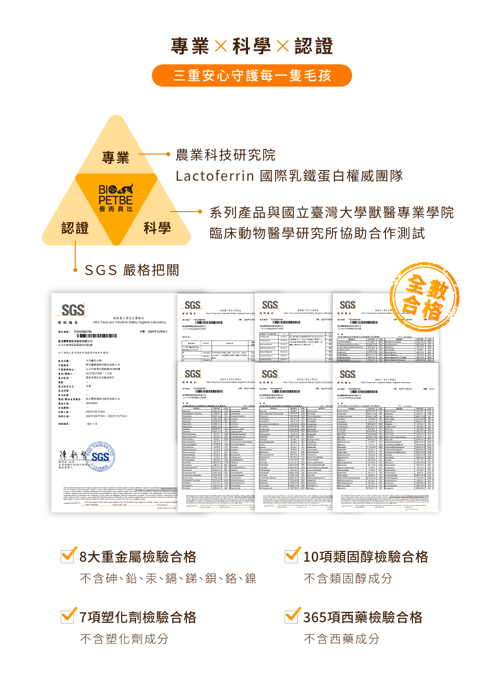SGS 檢驗合格、多項安全與品質測試、不含刺激性成分