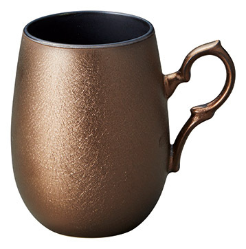 丸モ高木陶器 - 燻色釉光＆裂紋金分馬克杯  2入