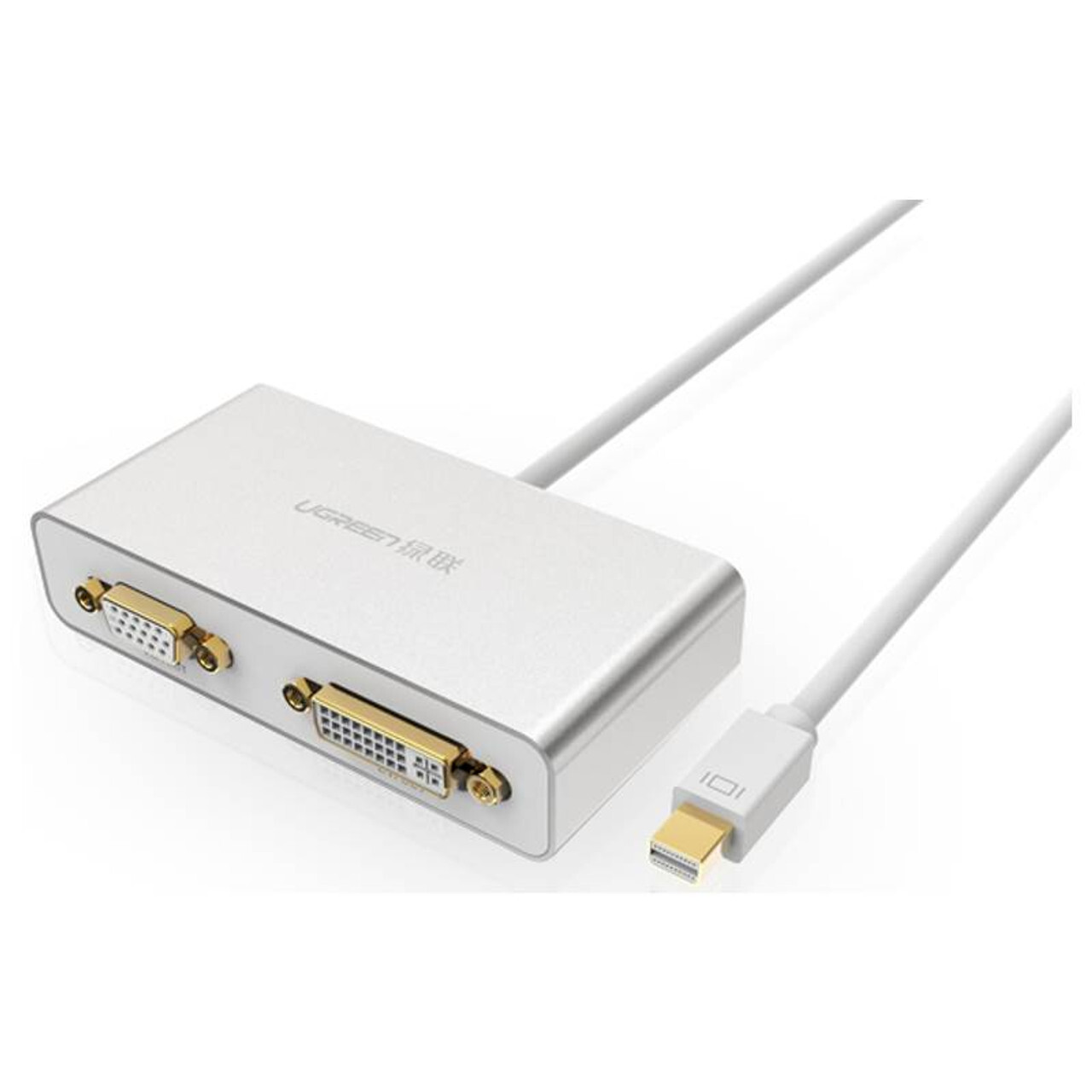 UGREEN - Adapter 3-in-1 Mini DisplayPort to HDMI&VGA&DVI--white