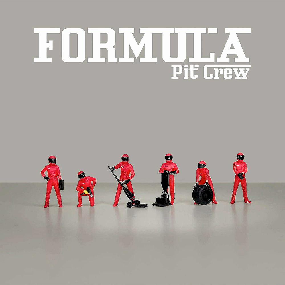 [預訂] American Diorama 1/64 Formula Pit Crew Figures – Team Red