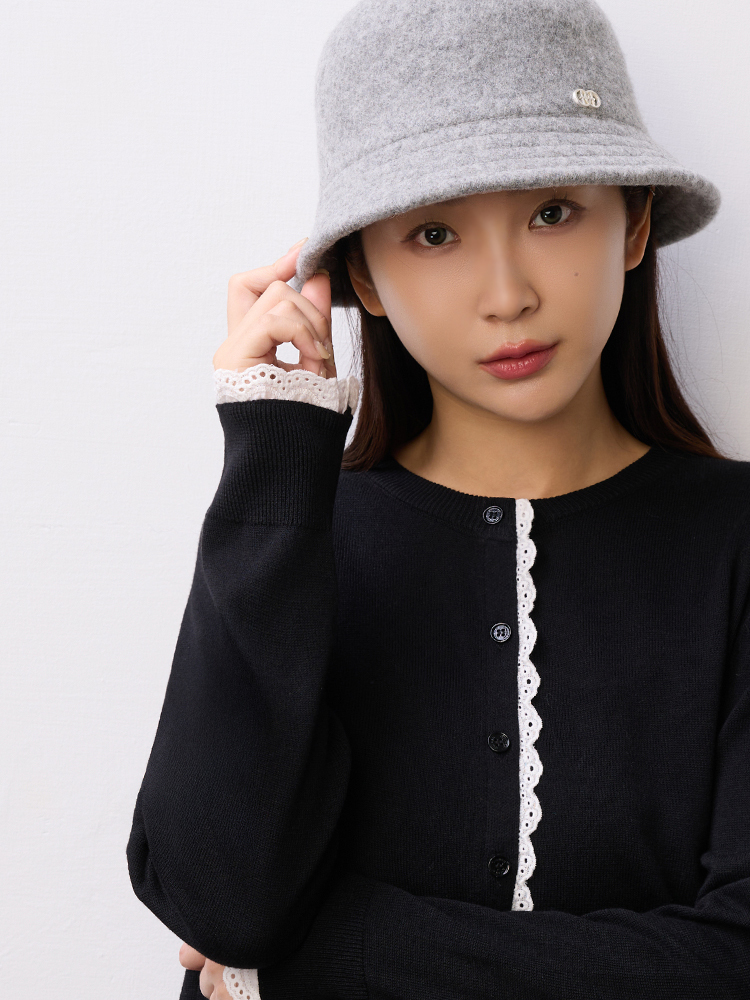 OH!HER 小香風百搭可調式漁夫帽 2510（95%羊毛）