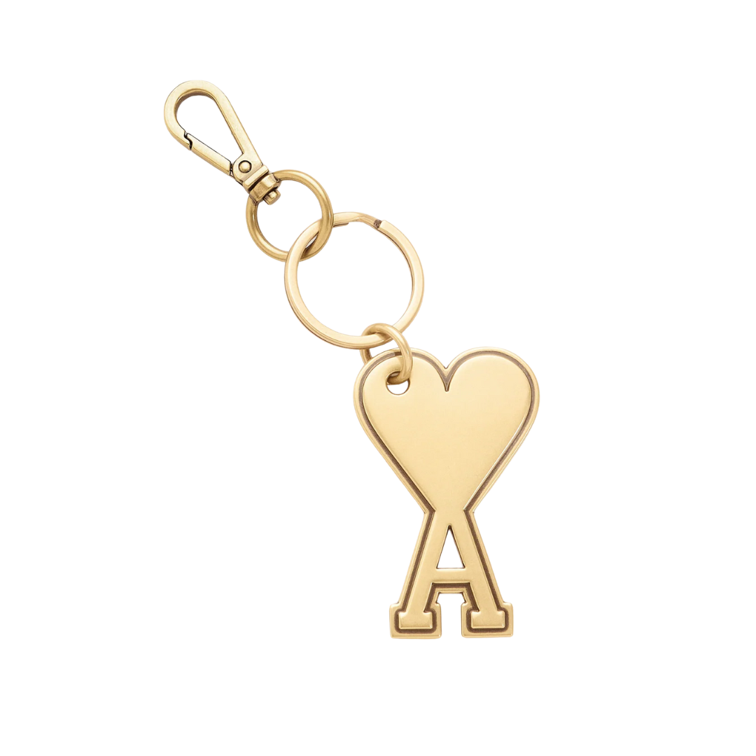 1FF0101-229 [AMI PARIS] Metal Ami De Coeur Keyring Yellow (SS26) #UKR906.369.907 (A-EU-E)
