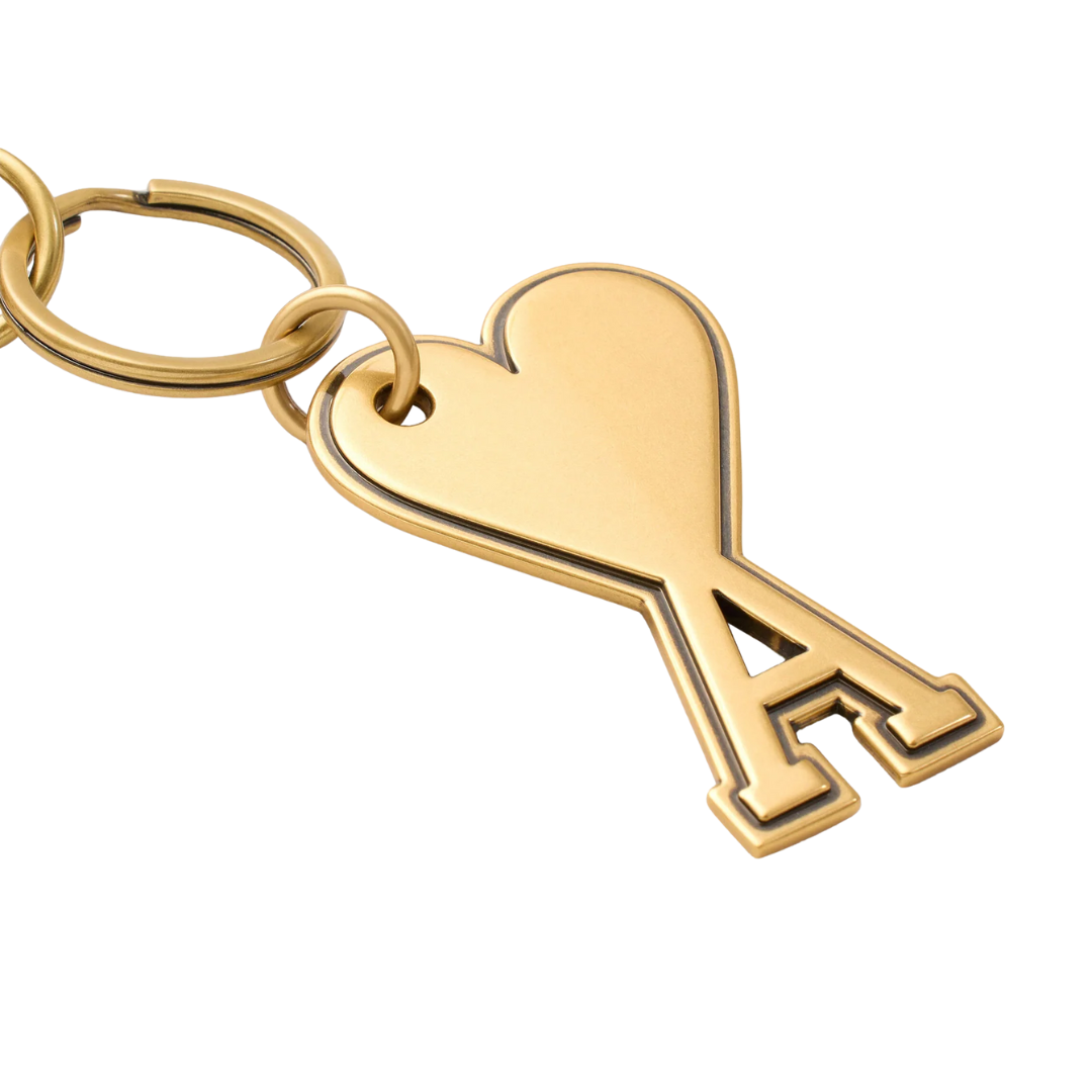 1FF0101-229 [AMI PARIS] Metal Ami De Coeur Keyring Yellow (SS26) #UKR906.369.907 (A-EU-E)