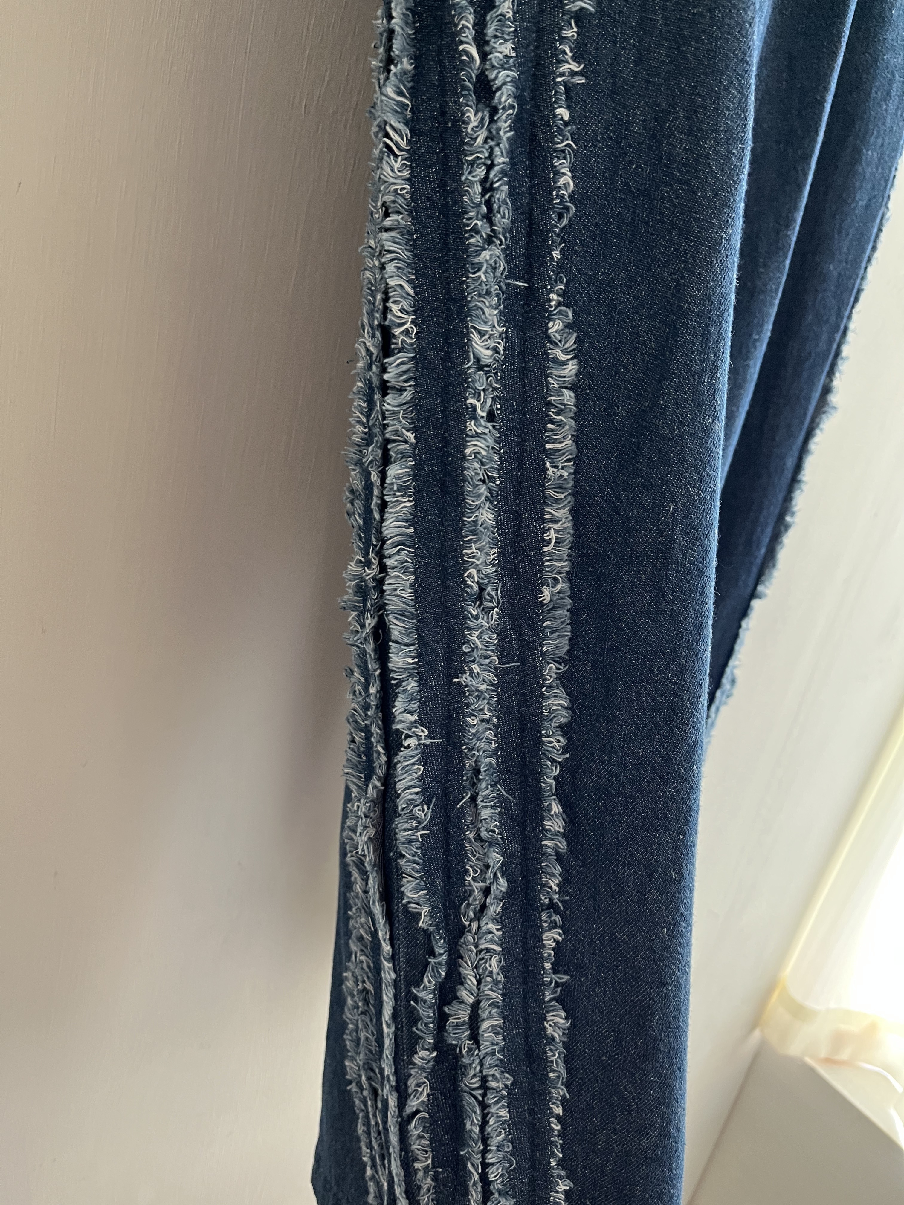 ista-ire藍色半橡筋牛仔闊褲