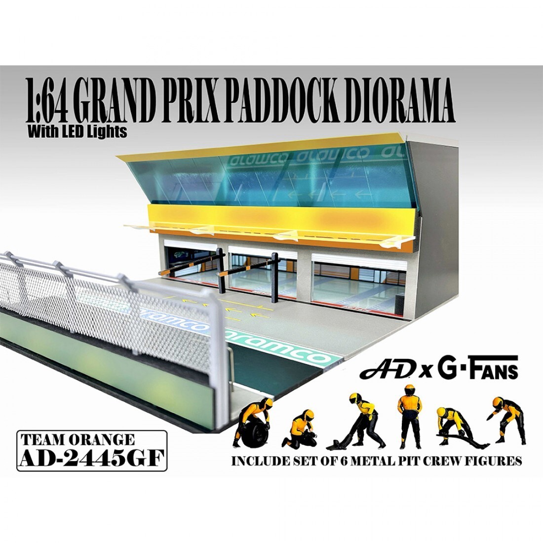 [預訂] American Diorama 1/64 Grand Prix Paddock Diorama – Team Orange