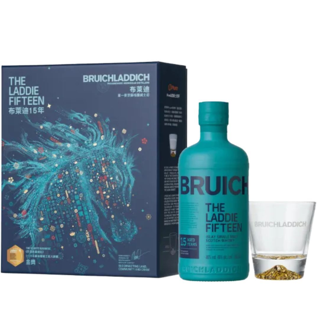 Bruichladdich 15 Years Single Malt Whisky 700mL CNY26 Giftbox with Glass