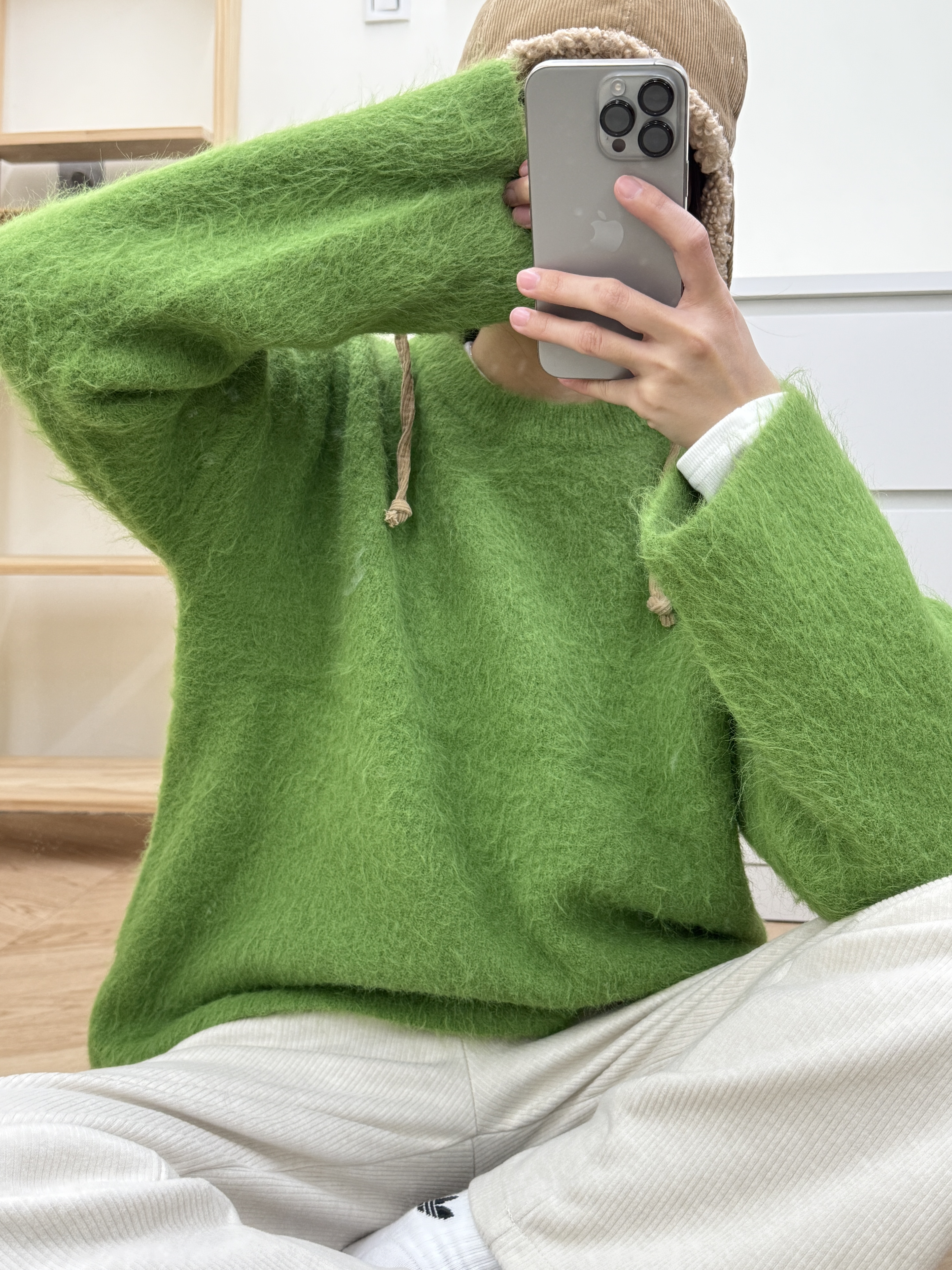 蓬鬆抓毛感毛衣