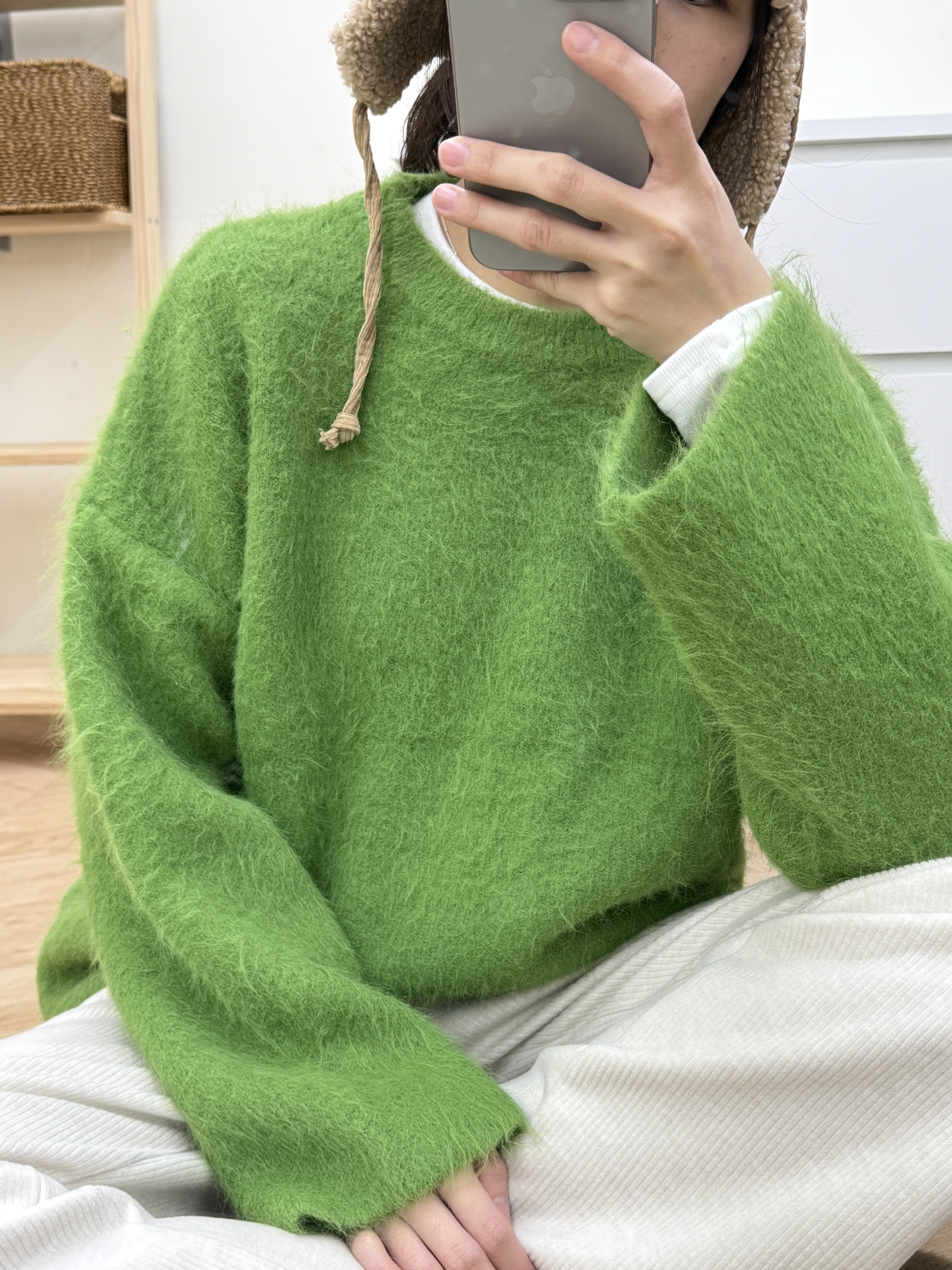 蓬鬆抓毛感毛衣