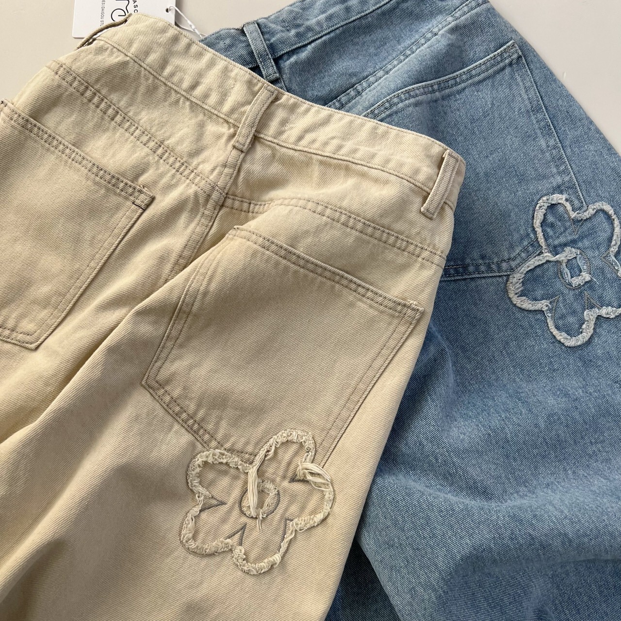 61912 花朵彎刀褲