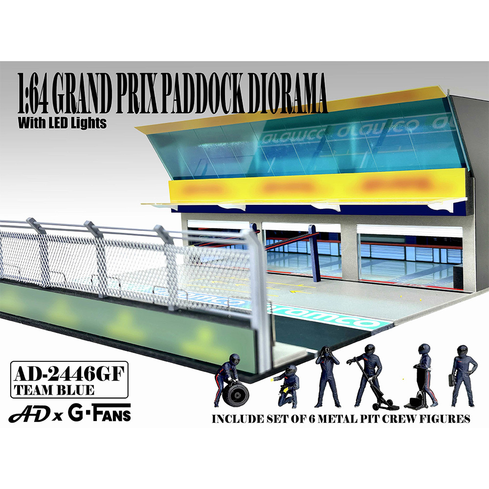 [預訂] American Diorama 1/64 Grand Prix Paddock Diorama – Team Blue