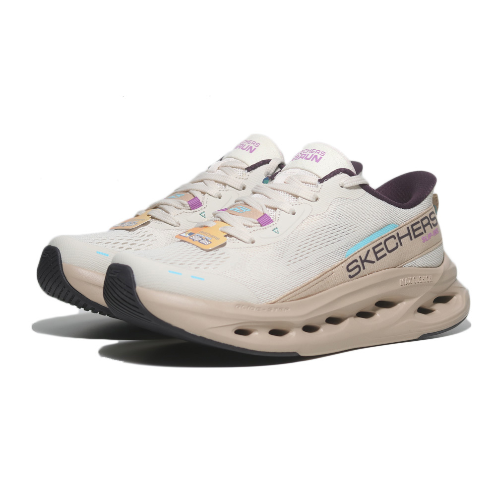 SKECHERS 慢跑鞋 MAX CUSHIONING 米色 瞬穿 避震 女 129400NAT