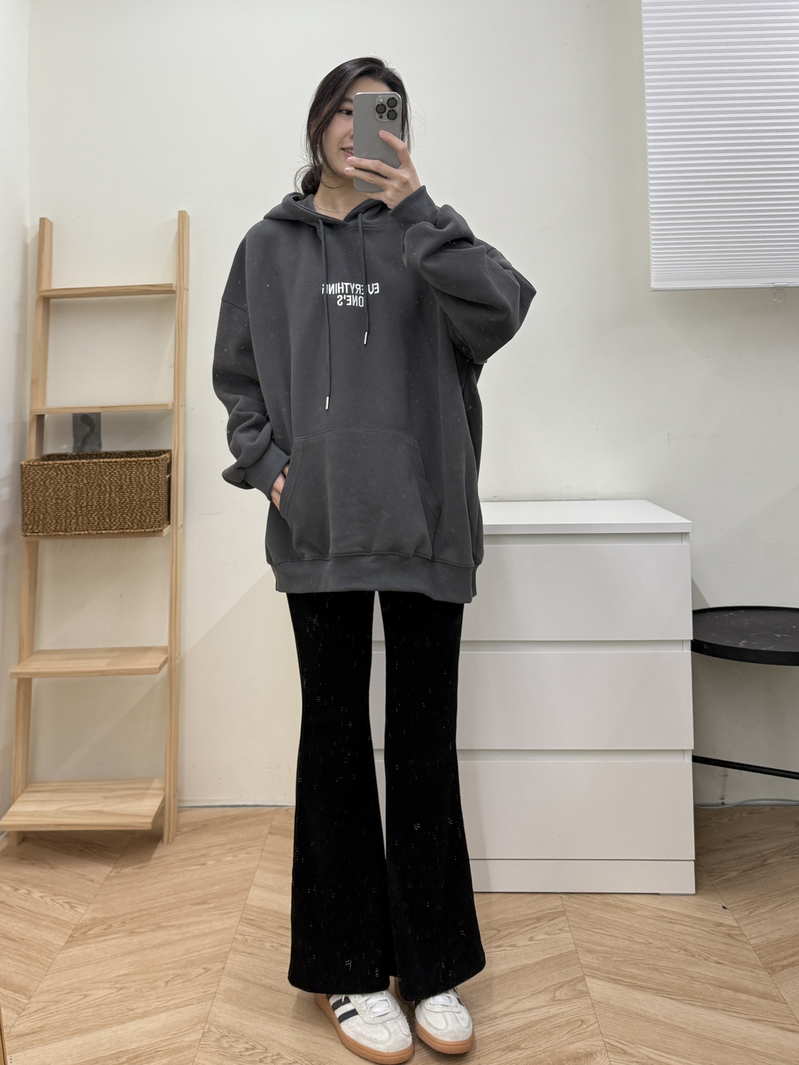 木綿絨顯瘦喇叭褲*3色