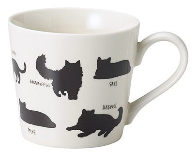 丸モ高木陶器 - 悠閒貓感溫馬克杯