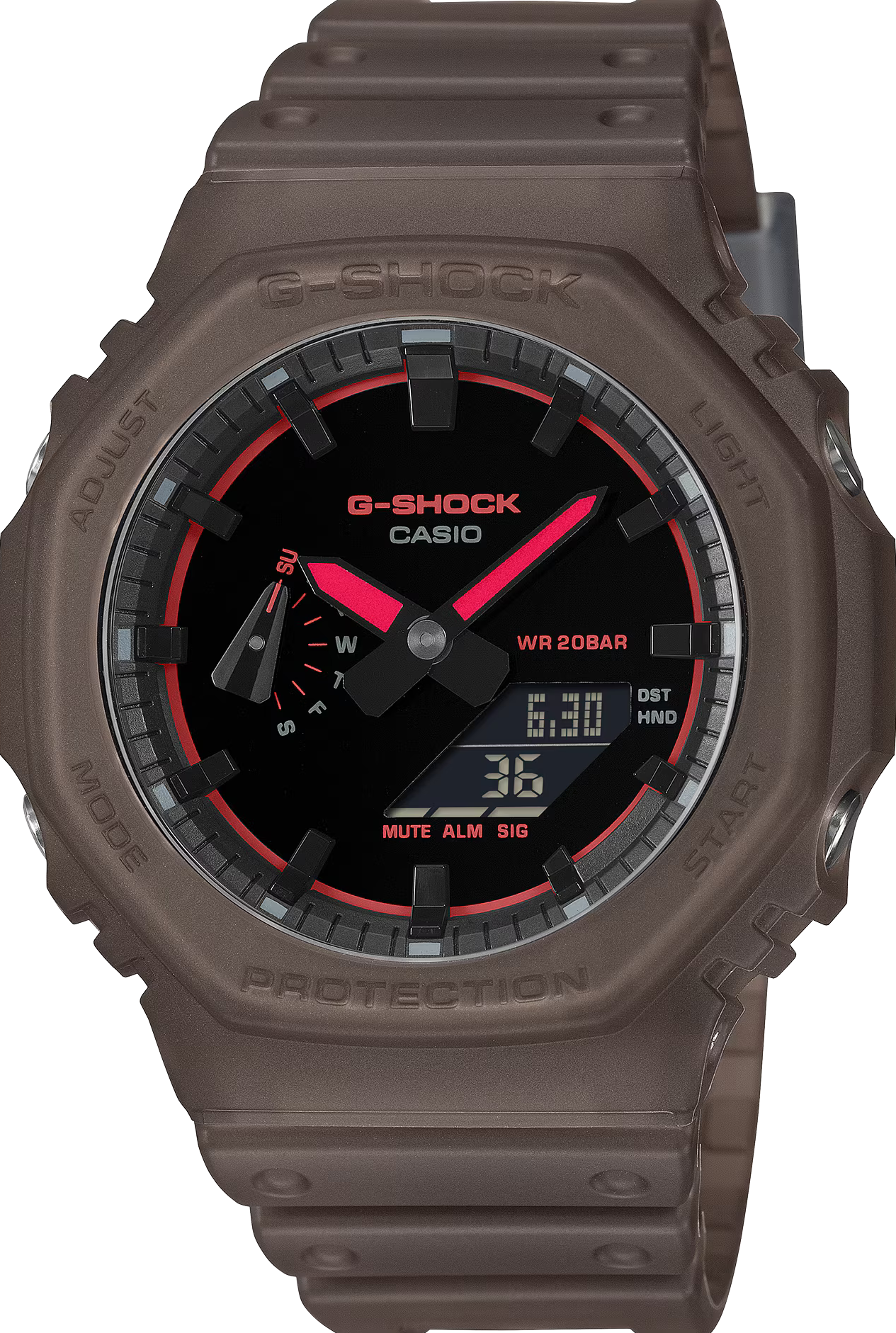 萬年鐘錶 - G-SHOCK  煙霧光影八角錶殼系列電子錶 GA-2100K-5A 錶徑 : 45.4 mm