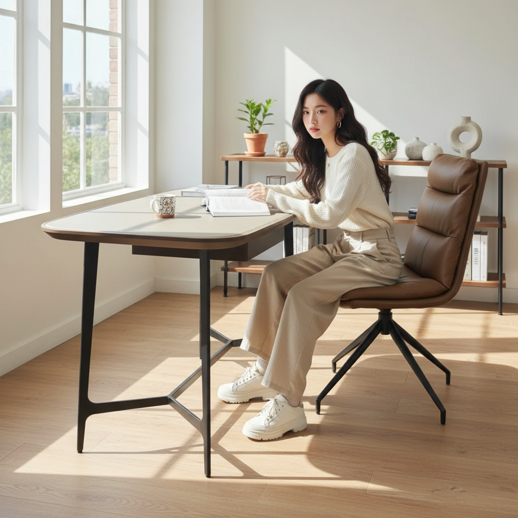 伊恩 | 雙色馬鞍 | 書桌妝台