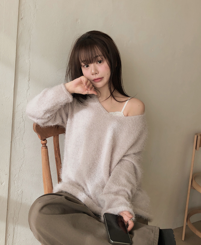 春季預訂｜松針V領針織衫